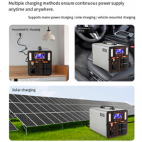 Generator Pengisi Daya Panel Surya Luar Ruangan Terlaris Baterai Lithium Ion Kapasitas Besar 1000W/3500W Ringan Bersertifikasi EU Murni