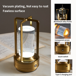 Kim loại cầm tay Đèn bàn cho có thể sạc lại không dây vô hạn mờ pin Powered đèn nhà hàng phòng Ngủ Cắm Trại ánh sáng - Product Image 5