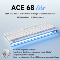 MCHOSE Ace68 Air 68 Keys Hot Swappable Hall Effect Optical Keyboard Ultra Low Latency Hot Swappable RGB Keyboard