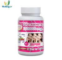 Capsules Glutawhite 1500000mg Haute Puissance L-Glutathion Collagène Vitamine C pour Éclaircissement de la Peau et Éclat Lumineux – Complément Alimentaire