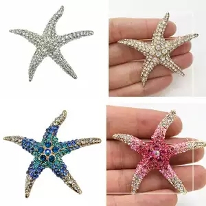 Broches étoile de mer en Zircon argenté pour femmes et hommes, accessoires <span class=keywords><strong>2023</strong></span> - Product Image 5