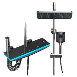 Tunggal Semua tembaga Booster kamar mandi kuningan kepala pancuran kunci Piano tampilan Digital lembut keramik suasana lampu konstan - Product Image 2