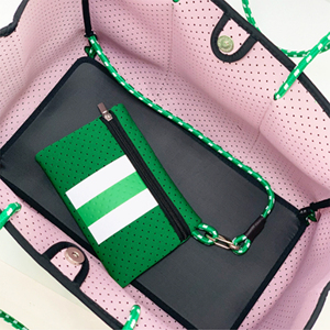 Custom Green Neoprene Water Resistant Waterproof Tote <b>Bag</b> Travel Shoulder <b>Beach</b> Summer Fashion Women Handbags <b>Large</b> Capacity - Product Image 5