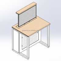 Bureau d'ordinateur multifonctionnel en métal pour l'école, la salle de classe, le bureau, la chambre, l'hôtel, la salle de conférence avec un design moderne