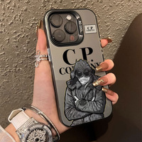 Coque de téléphone CP Company tendance en gros pour iPhone 11 12 13 14 15 16 ProMax 14 15Plus X XR XSMax – Coque de protection rétro motif papillon