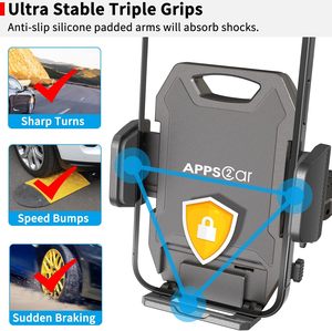 <span class=keywords><strong>Support</strong></span> de téléphone de <span class=keywords><strong>voiture</strong></span> robuste avec fente pour CD, maintien sur 3 côtés, utilisation à une main, universel et durable, compatible avec tous les smartphones - Product Image 6