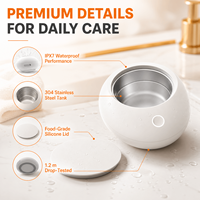 Nettoyeur ultrasonique portable pour la maison avec commande tactile en ABS et acier inoxydable pour une utilisation en chambre