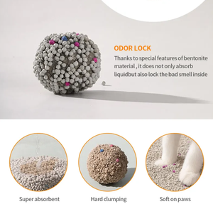 État initial 3 secondes pour agglomérer Absorption instantanée Facile à ramasser L'étape confortable n'a pas de mal meilleure litière pour chat bentonite propre - Product Image 6