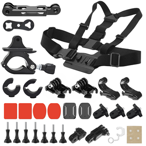 Harnais de poitrine, extension de casque de moto, <span class=keywords><strong>support</strong></span> de téléphone pour bras, kit d'accessoires de montage pour vélo pour Insta360 X3 GoPro Hero 11 10 9 8 7 - Product Image 1