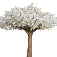 Pohon Bunga Sakura Buatan Besar Warna Putih untuk Dekorasi Pohon Harapan, Pohon Bunga Persik Berdiri untuk Toko Besar