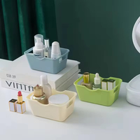 Boîte de rangement en plastique robuste, organisateur de bureau multifonctionnel, boîtes de rangement pour chambre à coucher, bureau, salle de bain, cuisine