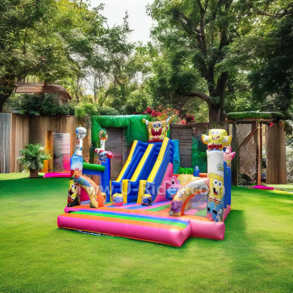 Unisex Naughty bounce Bouncing castello all'aperto PVC parco giochi gonfiabile all'aperto buttafuori gonfiabili per i bambini
