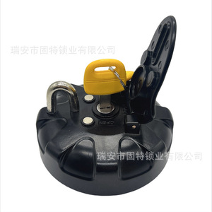 Bouchon de réservoir de carburant en alliage d'aluminium noir pour excavatrices Volvo, camions lourds FAW, Mercedes Benz, remplacement universel antivol pour diesel - Product Image 4