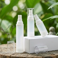 Bouteilles cosmétiques en plastique en gros avec pompe sans air pour shampoing, tailles 20ml, 30ml, 50ml, emballages personnalisés avec bouchon à vis et vaporisateurs
