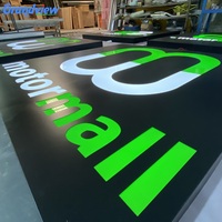 Enseignes lumineuses commerciales éclairées par LED, personnalisées, pour extérieur, avec lettres lumineuses en acrylique éclairées par l'avant, de qualité supérieure