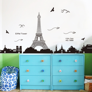 Decorazione per la casa autoadesiva rimovibile camera da letto parigi adesivo da parete - Product Image 6