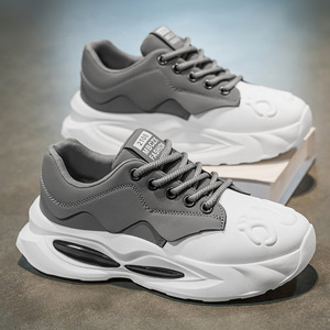 Chaussures pour hommes Printemps 2025 Nouveauté Semelle épaisse en maille à lacets Polyvalentes Tendance Niche Décontractées Jeunesse Sport Rehaussantes Chaussures de papa - Product Image 4