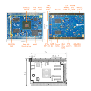 Placa base A9 A53 Smart4418 6818 con CPU S5P4418 6818, Ubuntu Android 5.1 Smart6818 - Product Image 5