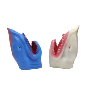 도매 뜨거운 판매 TPR 상어 손 인형 장난감 고품질 현실적인 재미 상어 장난감 사용자 정의
