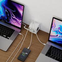 Barrette d'alimentation de protection contre les surtensions USB CE/KC PD 20W avec 3 prises multiples UE et USB-A et 2 prises d'extension de ports de charge de type C