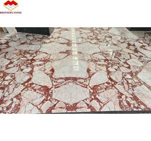 Italie moderne personnalisé alto luxe prix de la pierre rose rose marbre Bvlgari dalles de marbre rose pour table de revêtement de sol - Product Image 4