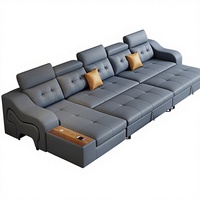 Canapé-lit multifonctionnel pour appartement, salon, chaise longue avec rangement, moderne, simple, pliable, avec structure en bois