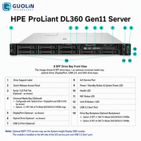 Serveur de calcul cloud haute performance HPE DL360 Gen11 1U Intel Xeon 6526Y 16C 128G DDR5, prix usine