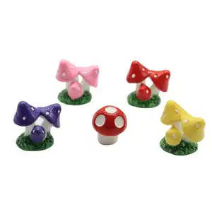 Mini figurine 3D en résine champignon, Mini jouet Kawaii, plante, Micro, <span class=keywords><strong>accessoire</strong></span> de fée DIY, piquet, jouet artisanal, figurines - Product Image 2