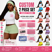 Ensemble de survêtement d'été 2026 pour femme, hauts patchwork au-dessus du genou, design tendance, ensemble deux pièces sexy pour le fitness et la gym