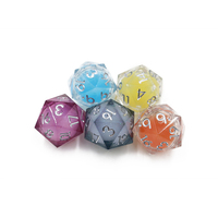 Dés en résine liquide à cœur liquide de haute qualité, surdimensionné de 33 mm, à bords tranchants, pour Donjons et Dragons
