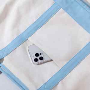 DIY Large Capacity <b>Canvas</b> <b>Tote</b> Bag Custom Logo Blue Vintage Fashion Style for Ladies-Portable Shopping & Travel Organizer Summer - Product Image 2