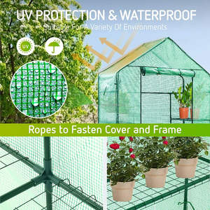 Invernadero de túnel grande para exteriores, 4x3x2M, cubierta de PE agrícola, invernadero de jardín, túnel grande, casa verde, Sera de <span class=keywords><strong>Gradina</strong></span> - Product Image 6