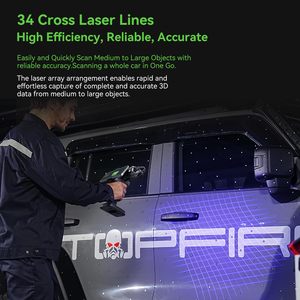 Máy quét <span class=keywords><strong>3D</strong></span> cầm tay không dây lai Creality Raptor X với 34 tia laser chéo & +7 tia laser xanh & máy quét NIR độ chính xác 0.02mm - Product Image 5