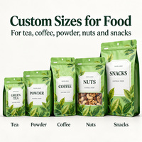 Sachet Doypack Biodégradable à Fermeture Zip, Impression Numérique HD Couleur, pour Emballage de Thé au Lait, Noix, Café, Snacks - Sac en Plastique PE