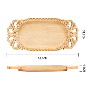 Vassoio decorativo in legno speciale per agnello intero arrosto con manico per incisione per ristoranti di casa e vassoio per Barbecue all'aperto - Product Image 2