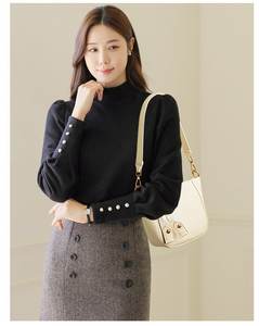 Vente en gros de nouveau sac à bandoulière de grande capacité sac à bandoulière à boulettes de couleur unie sac à la mode large bandoulière sac à bandoulière - Product Image 6