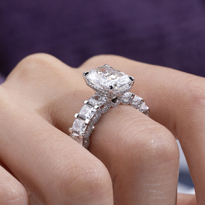 Messi Jewelry MSR-2124 18K Gold Cushion Shape Halo <b>Diamond</b> <b>Ring</b> Lab Grown <b>Diamond</b> <b>Ring</b> Engagement <b>Ring</b> - Product Image 6
