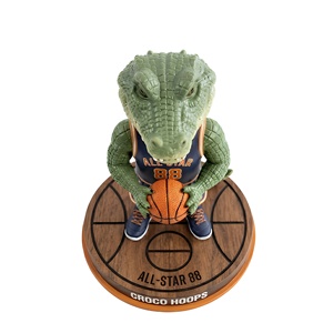 Figurine de crocodile en résine personnalisée en gros, mascotte de sport, jouet à tête oscillante, décoration de <span class=keywords><strong>chambre</strong></span>, peinte à la main - Product Image 5