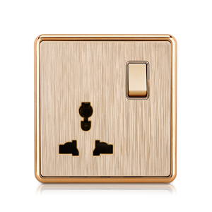 Enchufe <span class=keywords><strong>de</strong></span> Pared con Interruptor Eléctrico Estándar Británico <span class=keywords><strong>de</strong></span> 13A, Panel Cepillado, <span class=keywords><strong>Certificado</strong></span> CE CB GCC 2026 - Product Image 5