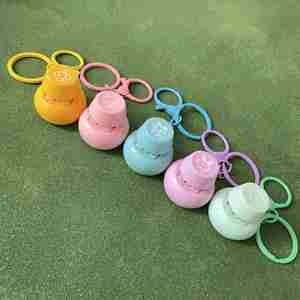 Square Key Round Key Keychain <b>Switch</b> Tester <b>Small</b> Round Key Toy Keyboard Plastic Keychain LED <b>Light</b>-Up Keychain - Product Image 6