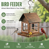 Mangeoire à oiseaux créative en métal Oniya, décoration de jardin extérieure, nichoir suspendu, cadeau pour les amoureux des oiseaux, cour arrière