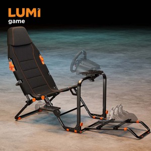 LRS19-BS01 Simulador de Carreras Plegable, Cabina de Juego para Conducir, Soporte para Volante de Carreras para PS4, PS5, PC, Compatible con <span class=keywords><strong>Playseat</strong></span> <span class=keywords><strong>F1</strong></span> - Product Image 1