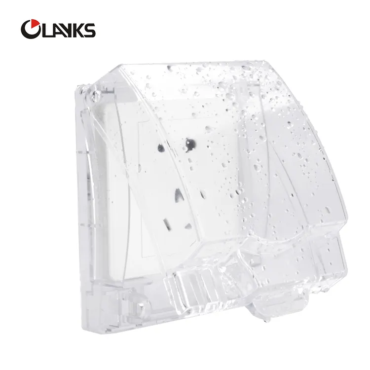 Capa impermeável transparente para banheiro, capa protetora para interruptor de parede tipo lucência 146 para casa de banho externa
