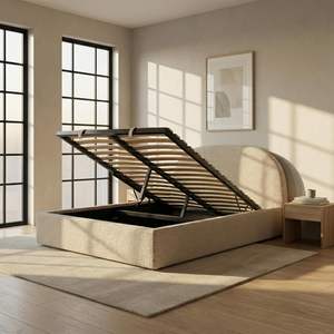 Cama Diván Chesterfield con Cabecera de Espuma Viscoelástica (Doble <span class=keywords><strong>Azul</strong></span> con 2 Cajones en la Base) Cómoda y Ahorradora de Espacio, China - Product Image 6