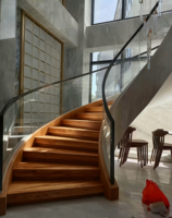Escalier en arc rotatif en acier inoxydable personnalisé HZ, escalier moderne pour appartements, villas, hôtels