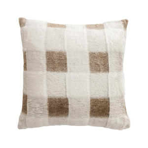 Soporte Lumbar geométrico moderno Simple de gama alta para luz de invierno Respaldo de cabecera de lujo Ventana de Bahía Fundas de almohada de felpa de invierno - Product Image 2