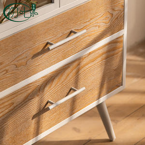 Armoire en verre émaillé français à 3 compartiments pour le rangement dans le salon, pour la décoration de la maison - Product Image 4