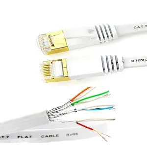 高质量压接模块化插头连接器通过RJ45 CAT6网络电源电缆