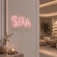 Letrero Acrílico Grabado Personalizable con Logotipo de Empresa, Mini Pantalla LED, Letras Iluminadas Multicolor, AC/DC