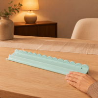 Lot de 4 supports de mahjong en acrylique festonnés de 20 et 21 pouces, portables, à bords ondulés, pour jeu, support de présentation pour tuiles de mahjong couleur crème